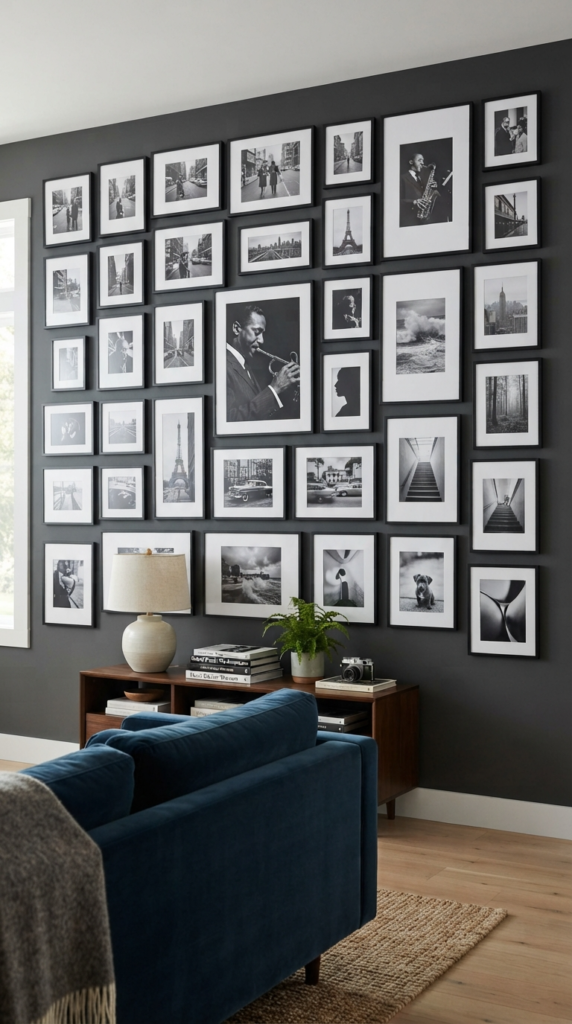 Use a Gallery Wall With Simple Frames
