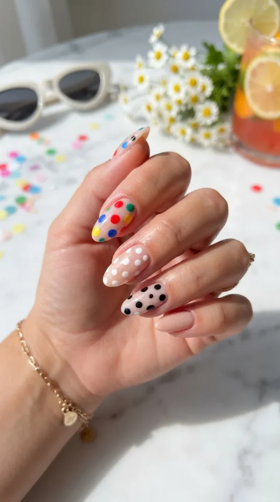 Bold Polka Dot Nails