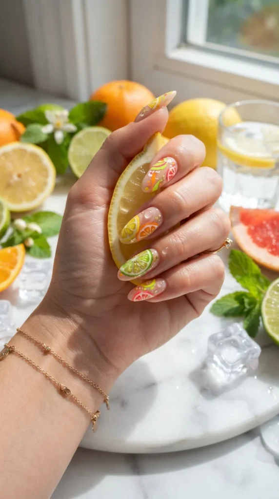 Citrus Splash Nails
