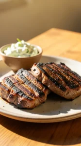 Grilled Greek Lamb Chops with Tzatziki