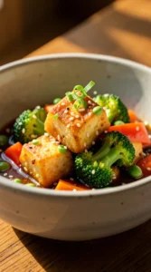 Sesame Tofu & Edamame Stir-Fry