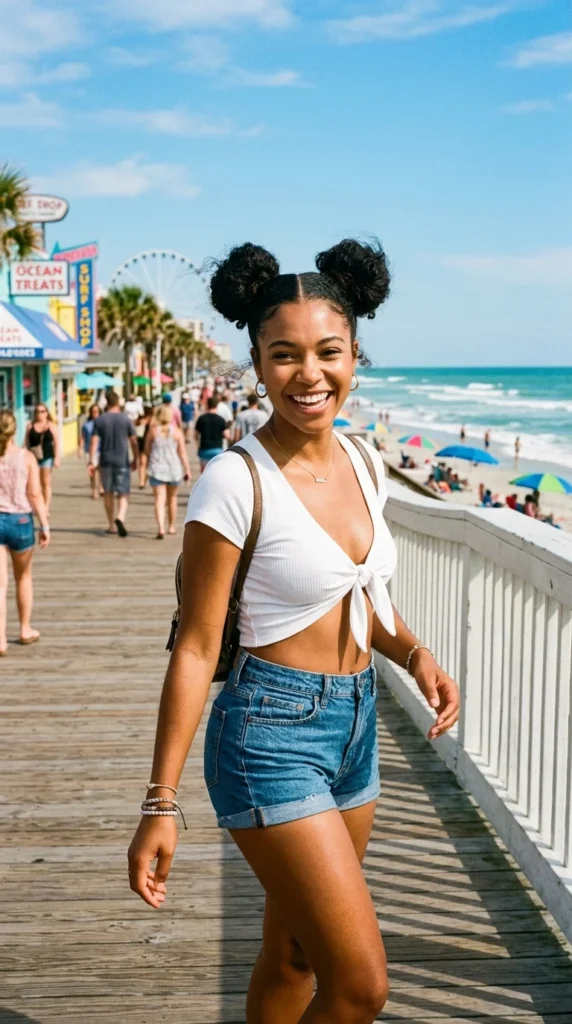 8. Space Buns for Festival Beach Hair