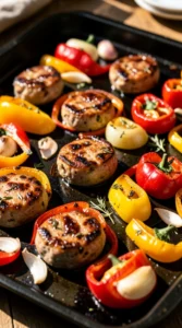 Sheet Pan Sausage, Peppers, and Onions