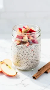 Apple Cinnamon Chia Seed Pudding Jars