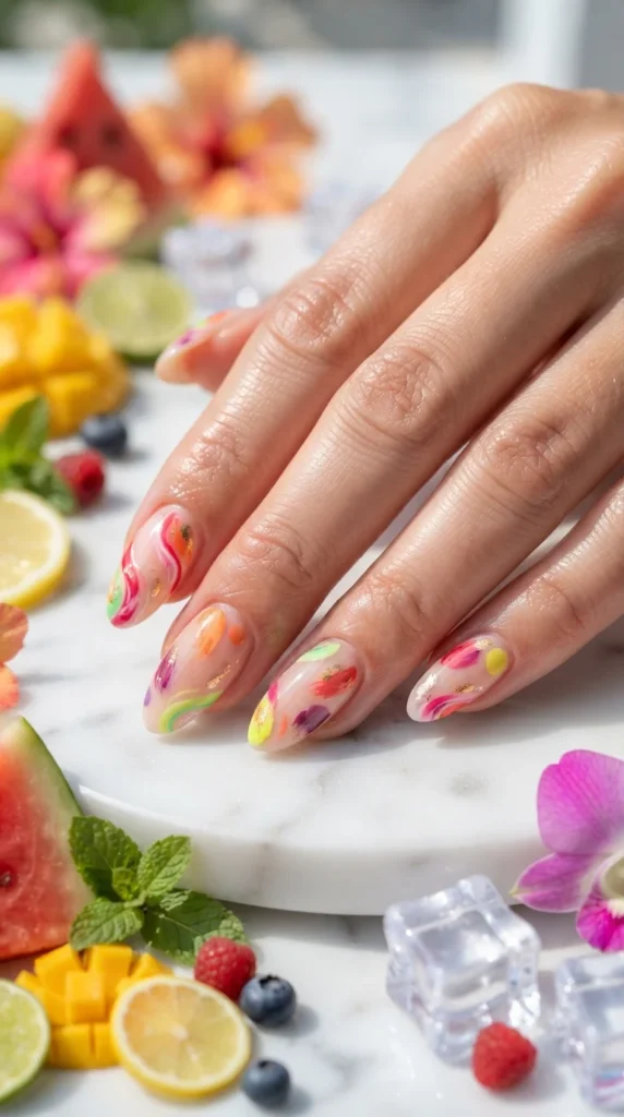 Fruit Punch Abstract Nails