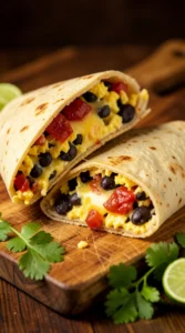 Southwest Black Bean & Egg Breakfast Burrito