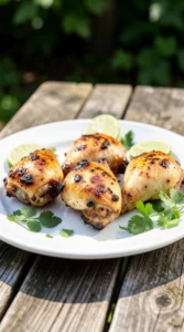 Juicy Honey Lime Glazed Grilled Chicken Thighs