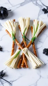 Witch's Broomstick Cheese Sticks & Pretzels