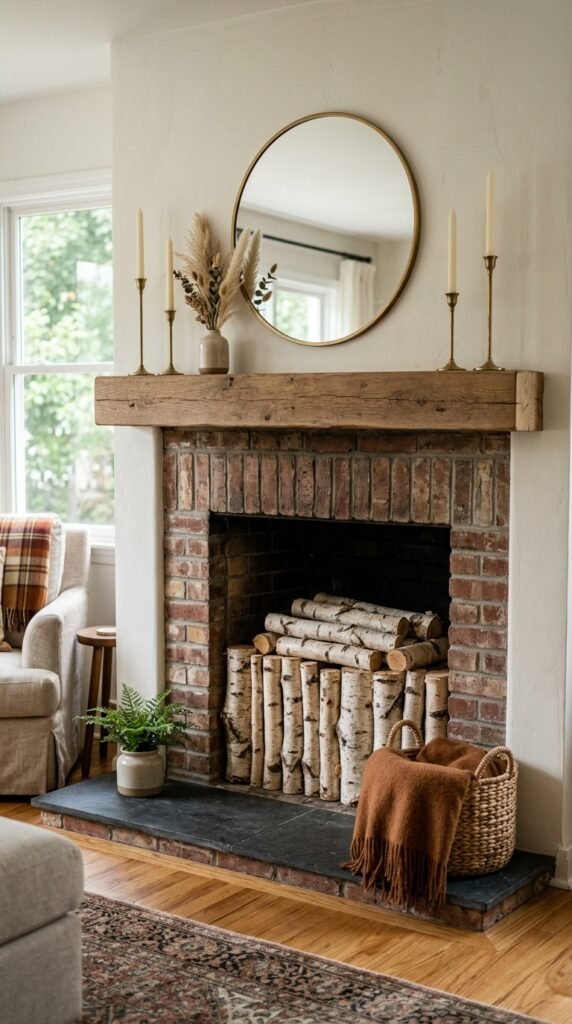 23. Style Your Fireplace for Every Season