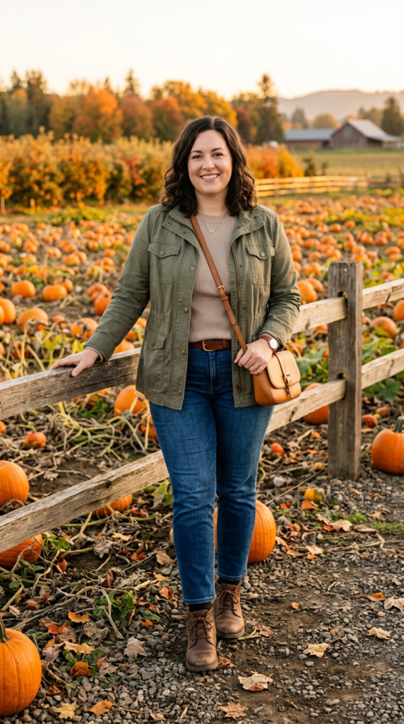 Utility Jacket and Straight-Leg Jeans