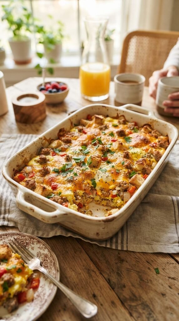 Cheesy Sausage and Egg Breakfast Casserole