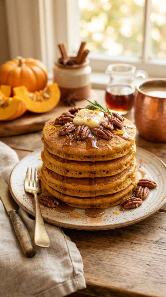 Fluffy Pumpkin Pancakes