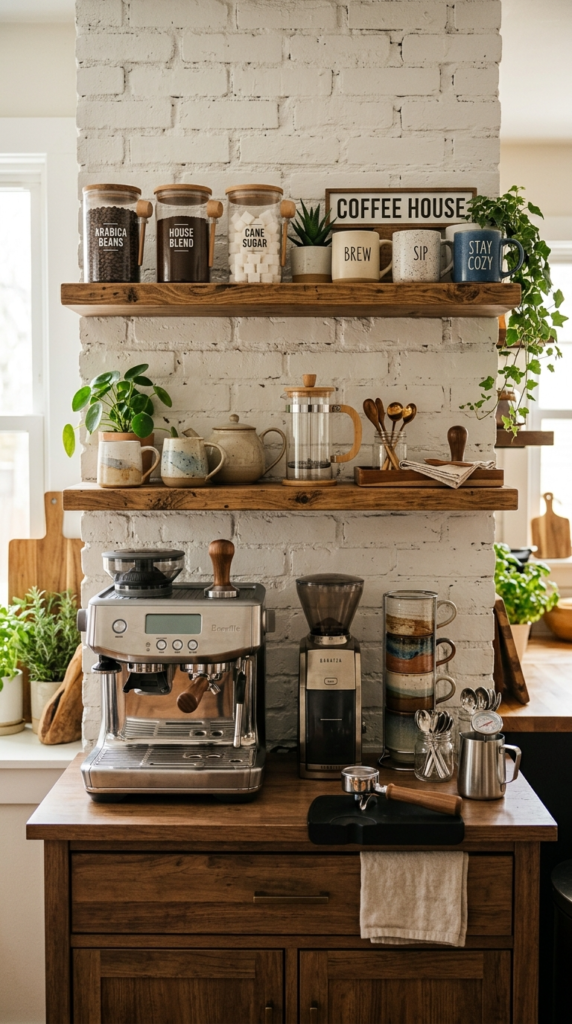 Open Shelf Coffee Station