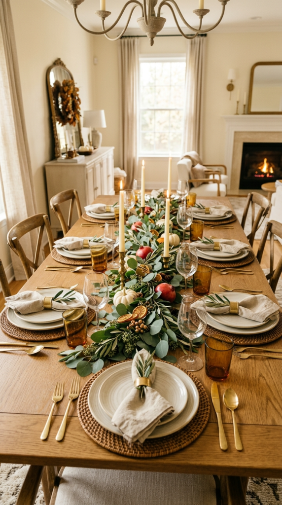 Eucalyptus and Olive Branch Greenery Runners