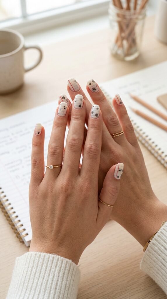 Notebook Paper Nails