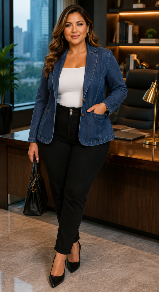 Agnes Orinda Plus Size Women's Denim Jackets Lapel