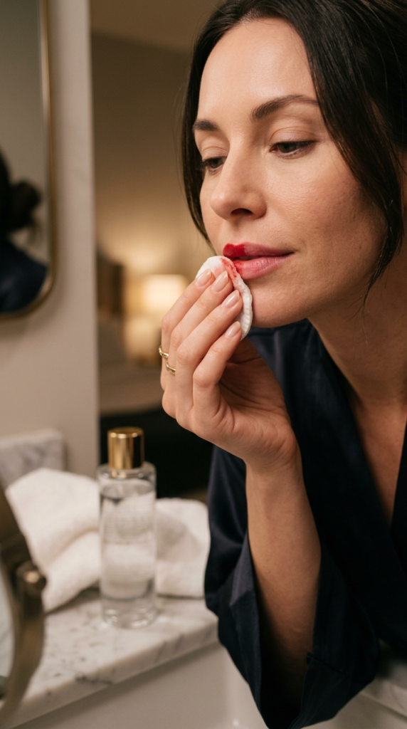 Remove Lipstick Gently at the End of the Day