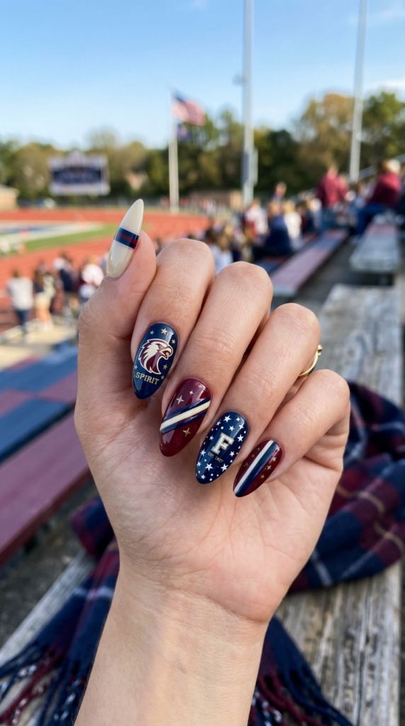 School Mascot-Inspired Nails