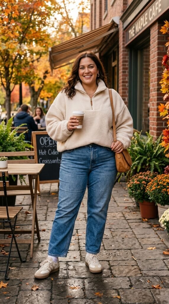 Jeans and a Fleece Pullover