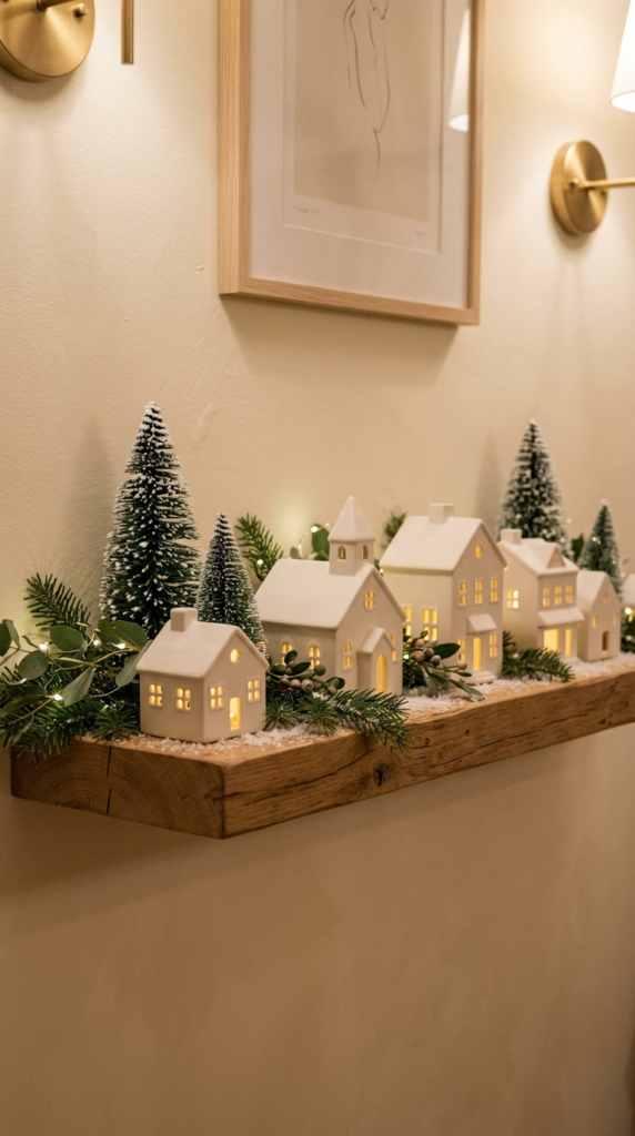 Minimalist Ceramic Houses with Warm LED Tea Lights