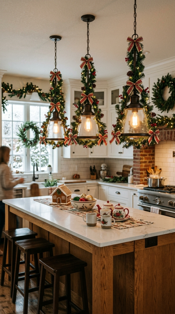 Garland Wrapped Pendant Lights
