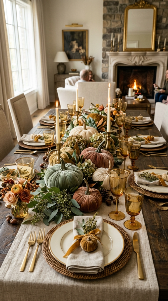 Velvet Pumpkin Accents in Earth Tones