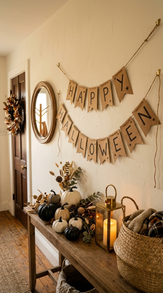 Kraft Paper "Happy Halloween" Banner