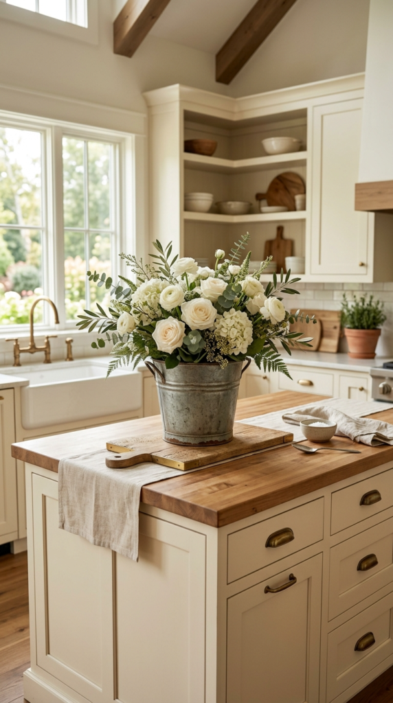 Farmhouse Bucket Centerpiece