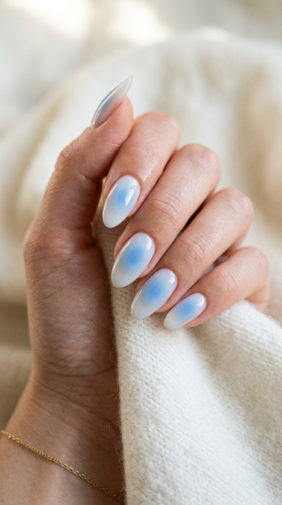 Blue Aura Nails
