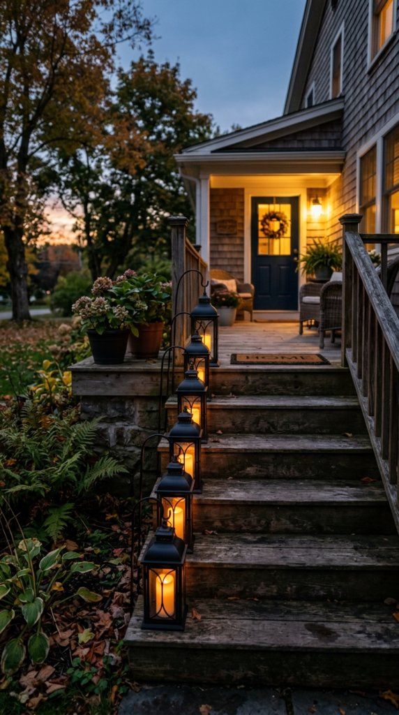 Black Lanterns with Candles