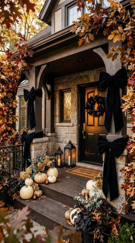 Black Ribbon and Bow Accents
