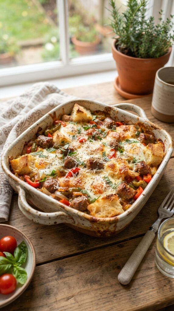 Italian Sausage and Pepper Breakfast Bake