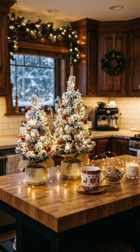 Mini Trees on the Counter