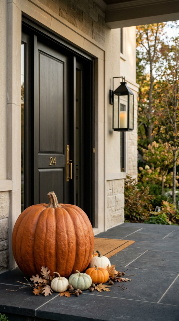 Oversized Porch Pumpkin Statement