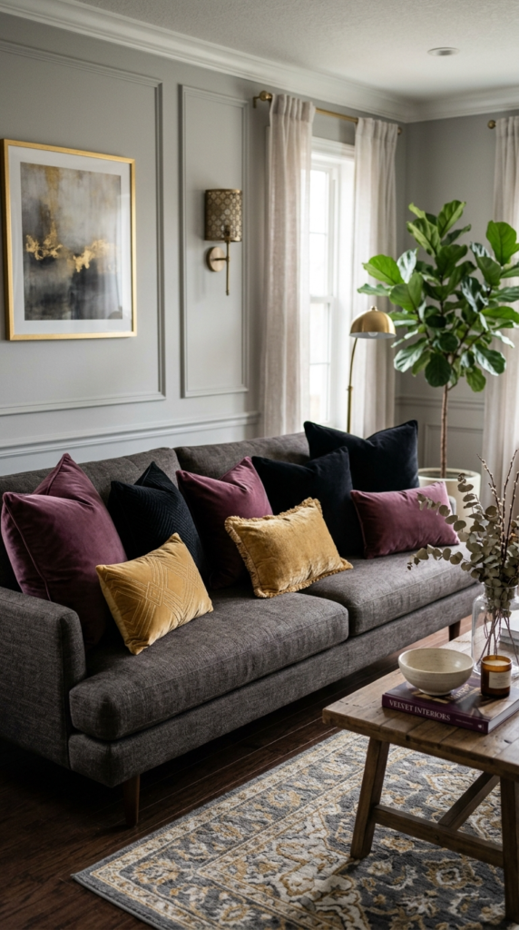 Black and Gold Accent Pillows