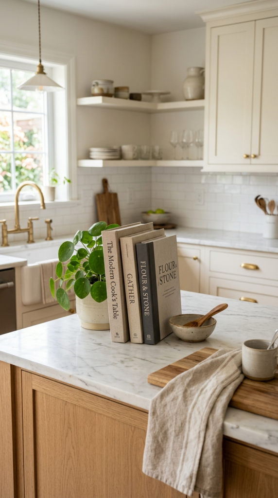 Cookbooks and a Small Plant