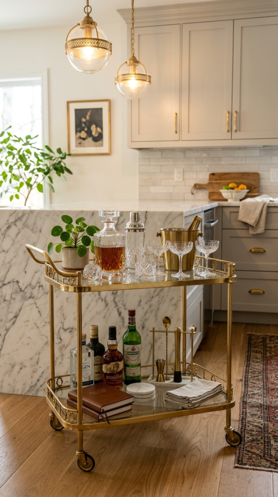 Brass Bar Cart