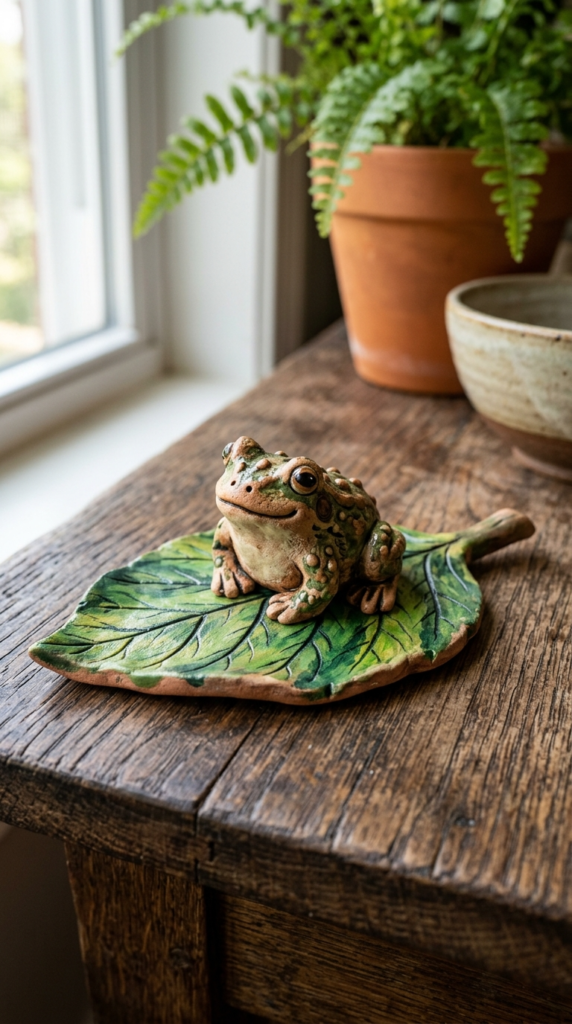 Mini Frog on a Leaf