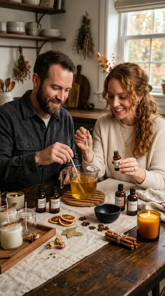 DIY Moody Autumn Candle Bar