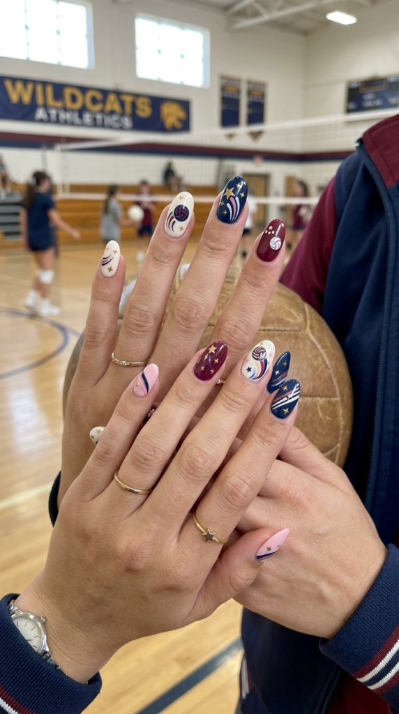 Volleyball Spirit Nails