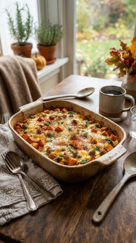 Sweet Potato and Sausage Breakfast Casserole