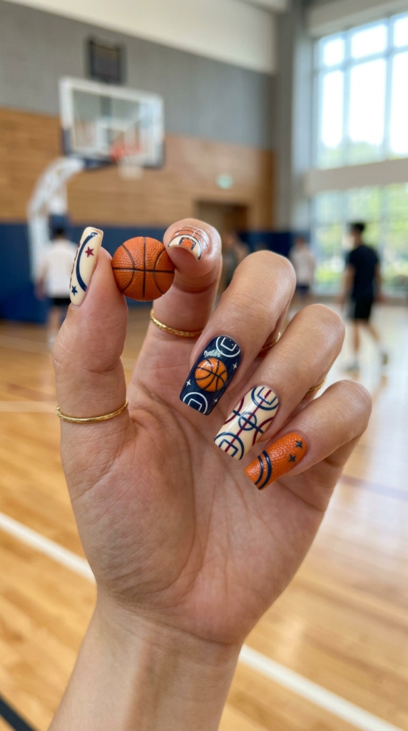 Basketball Spirit Nails