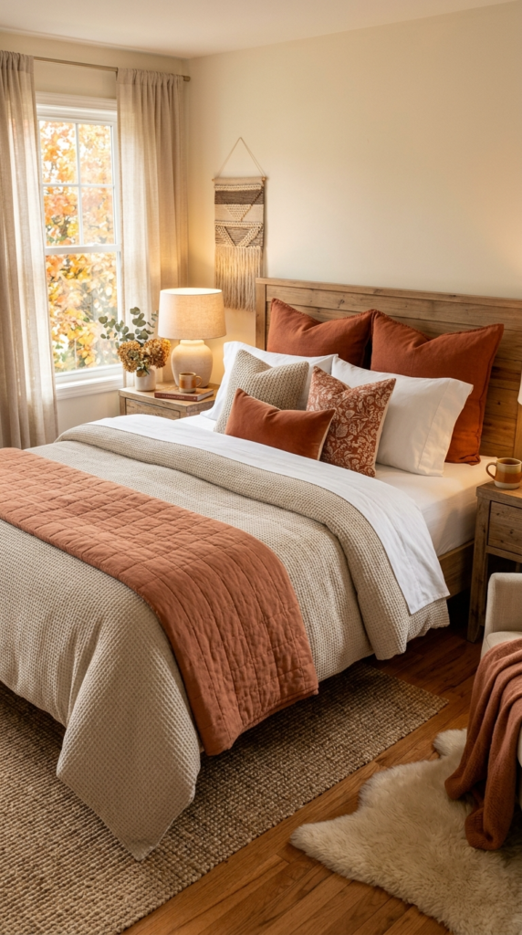 Layered Bedding with Quilted Coverlets