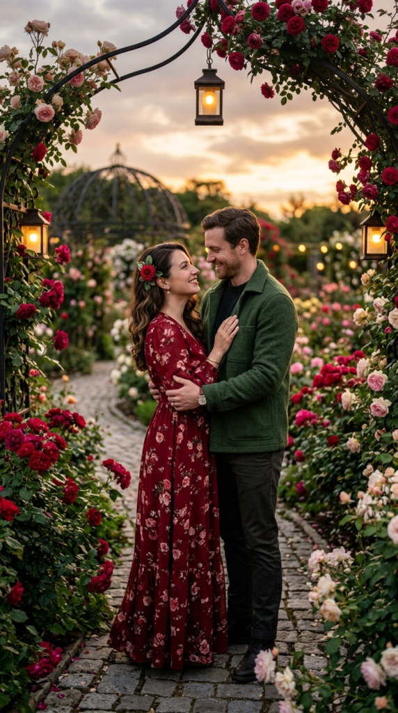 Enchanted Rose Garden Couple