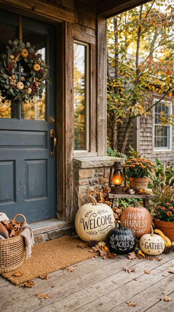 Painted Pumpkin Welcome Display