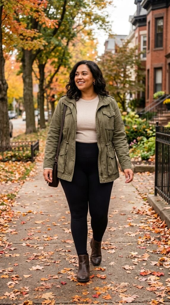 Leggings and a Utility Jacket