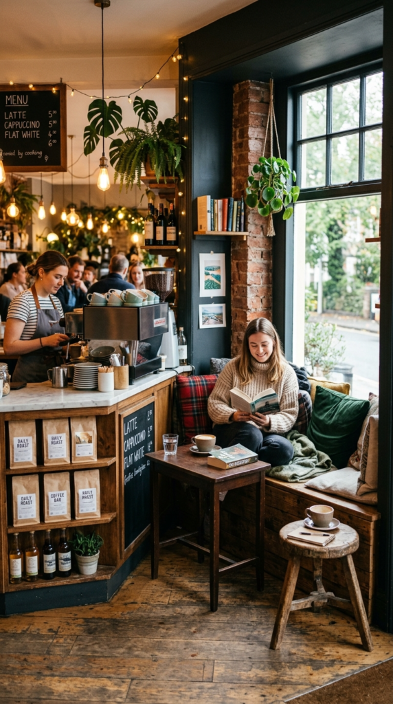Coffee Bar with a Small Stool