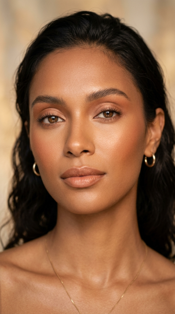 Bronzed Eyes and Cheeks Coordinated Look
