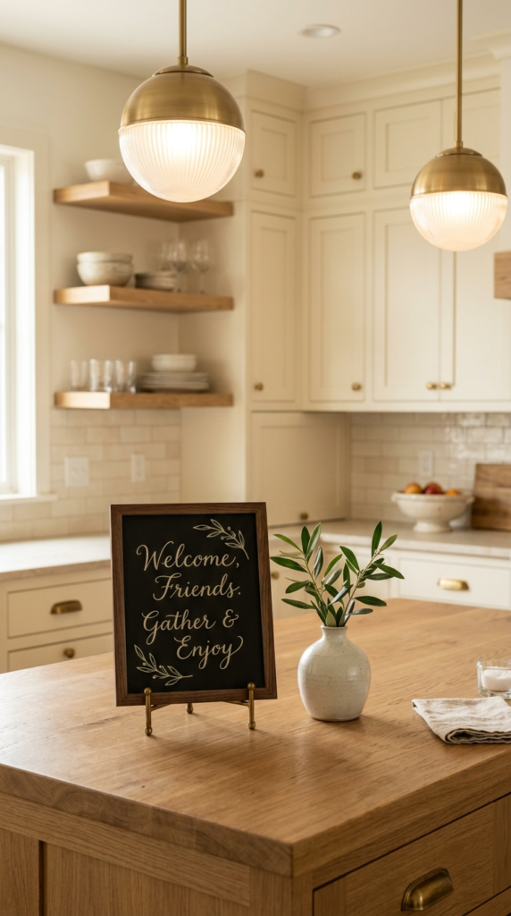 Chalkboard Sign with a Sweet Message