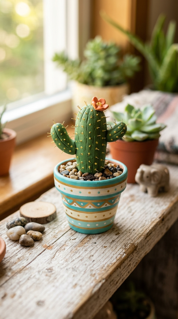 Mini Cactus and Planter Figures